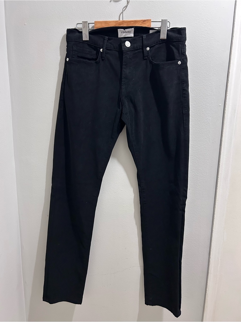 FRAME L'Homme Slim Fit Black Jeans Men's Size 31 Premium Stretch Denim